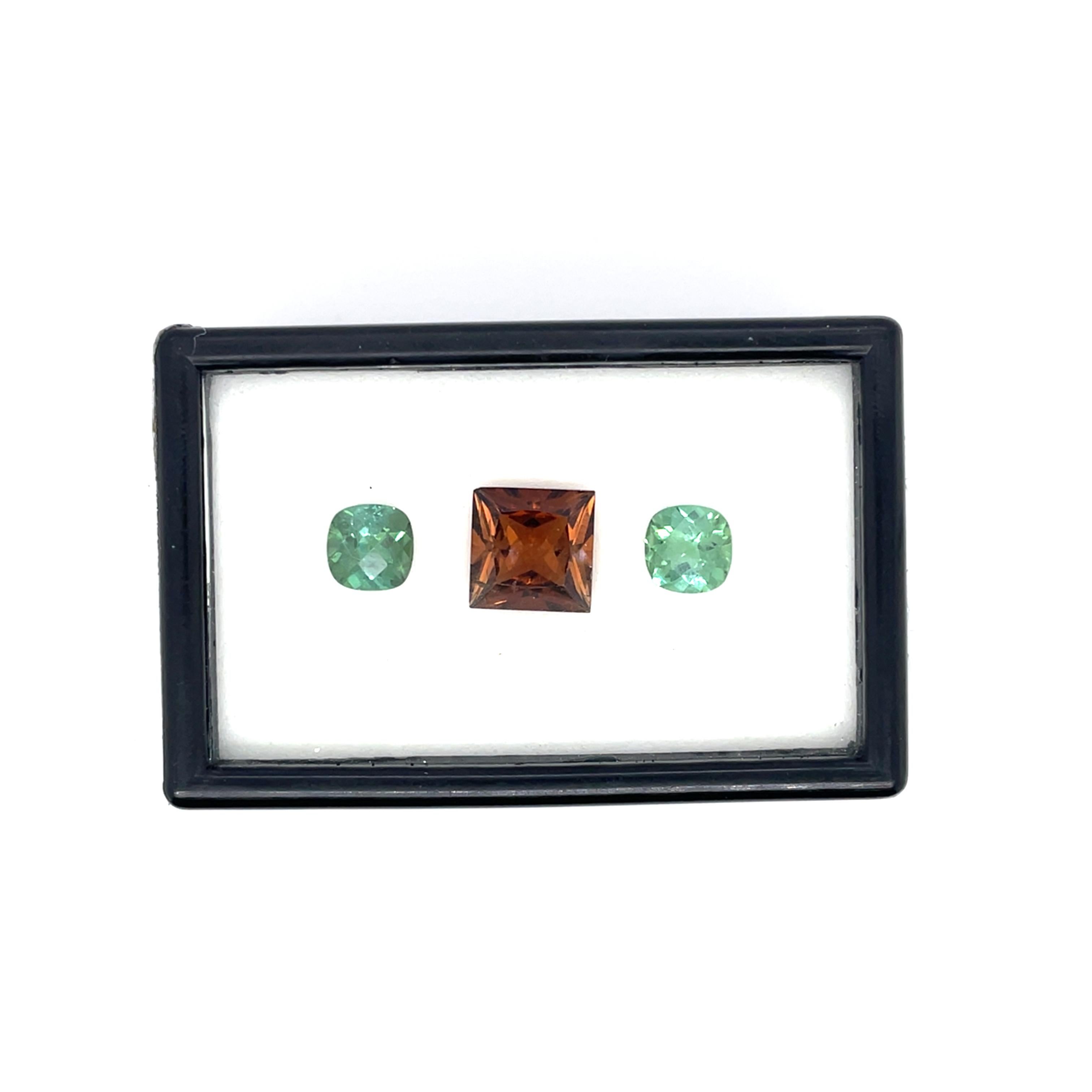 Uncut Brown and Green Tourmaline Set Cts 7.43 For Sale