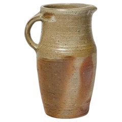 Brocca in gres marrone e grigio di Jean-Pierre Turpin La Borne 1970