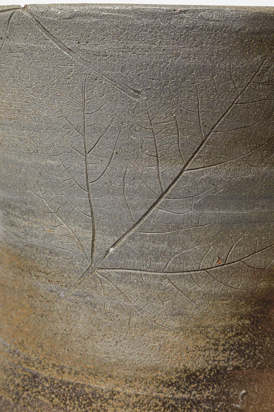 Taburete o mesa baja de cerámica de gres marrón y gris única hecha a mano B. Chassang Siglo XXI y contemporáneo en venta