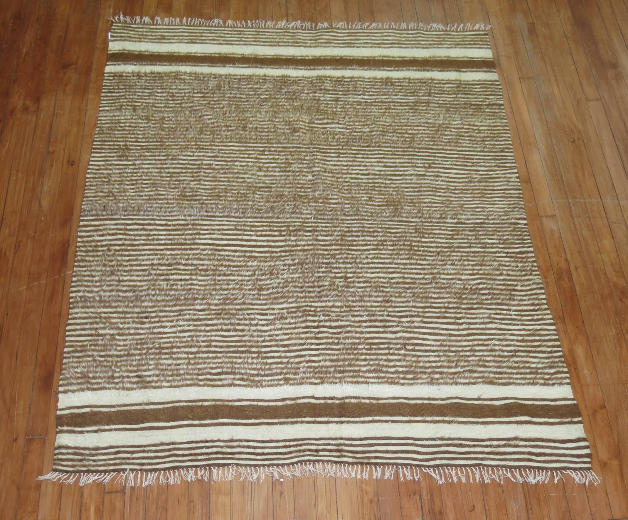 A one of a kind late 20th century Turkish mohair rug.