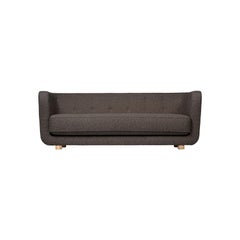 Brown and Natural Oak Sahco Nara Vilhelm Sofa by Lassen