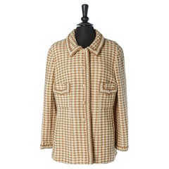 Brown and off-white Tweed long jacket CHANEL