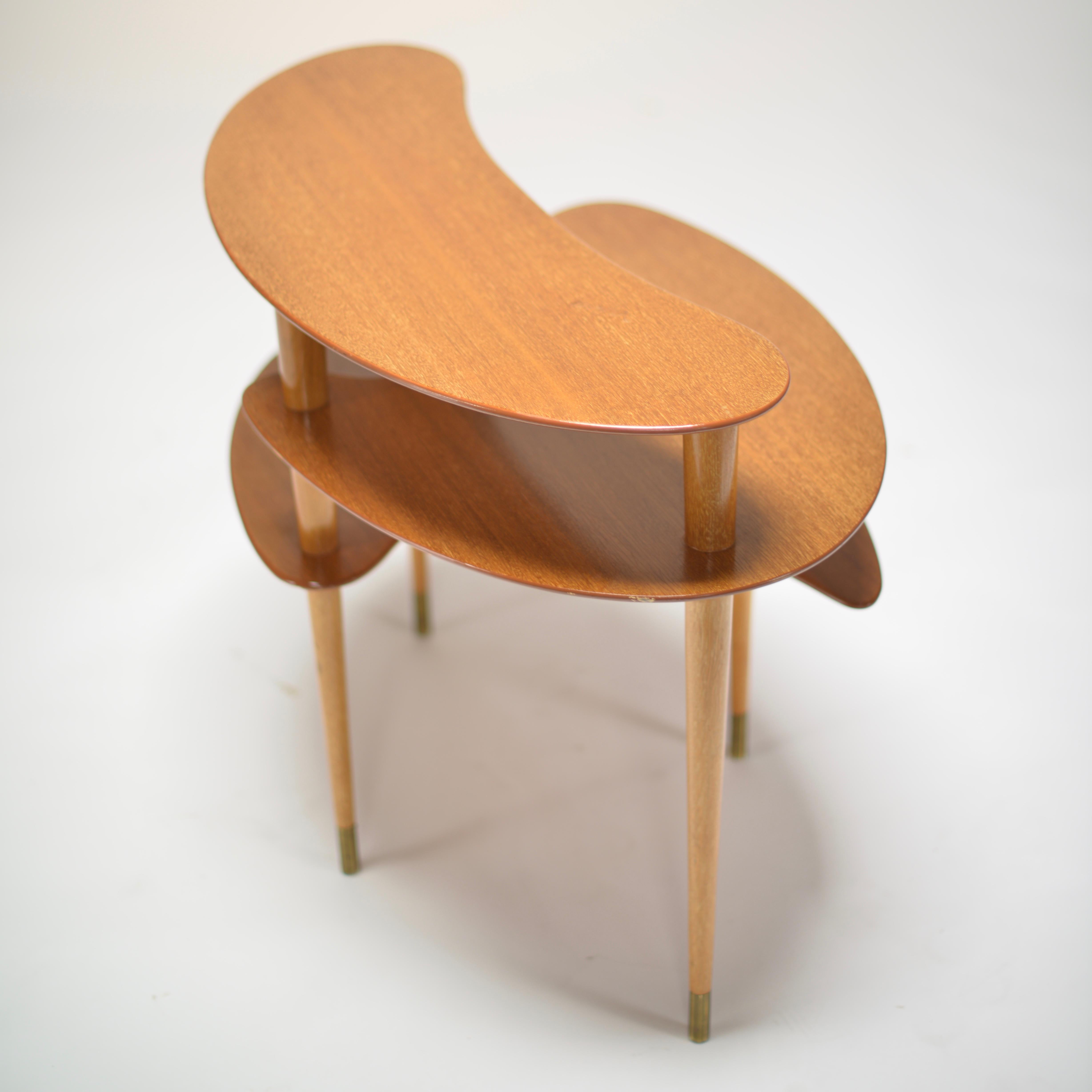 Brown and Saltman Tri-Level End Table by John Keal 3