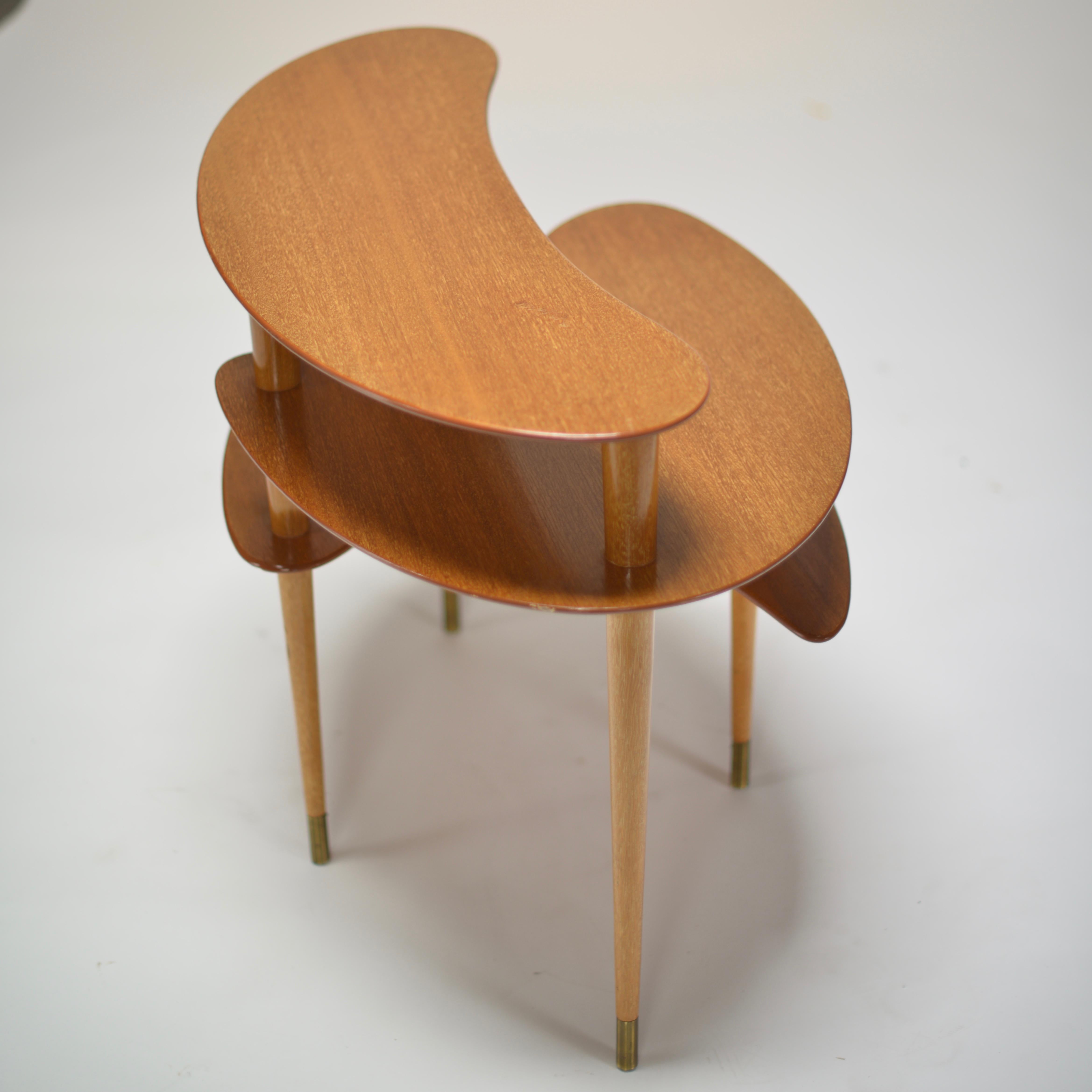 Brown and Saltman Tri-Level End Table by John Keal 4