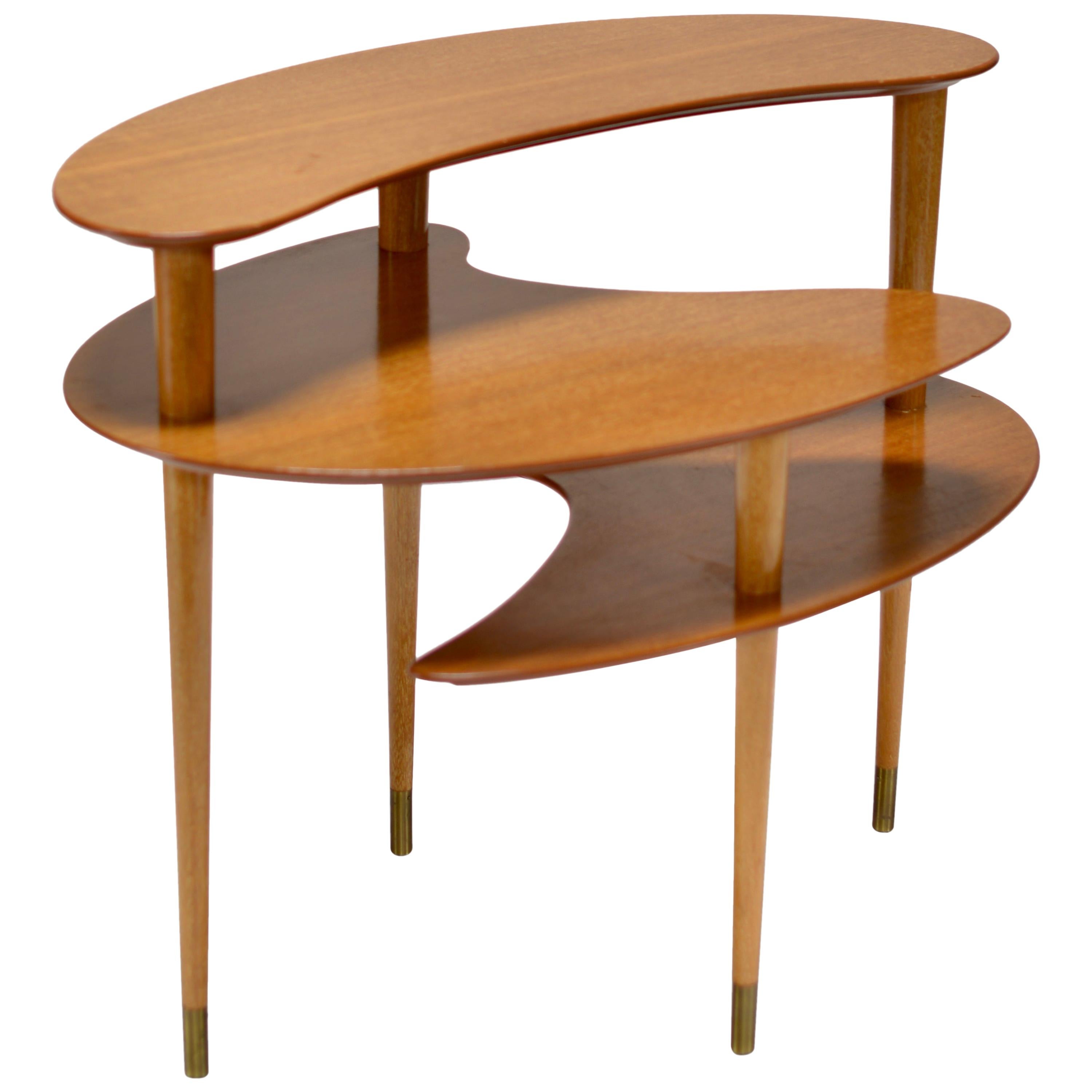 Brown and Saltman Tri-Level End Table by John Keal