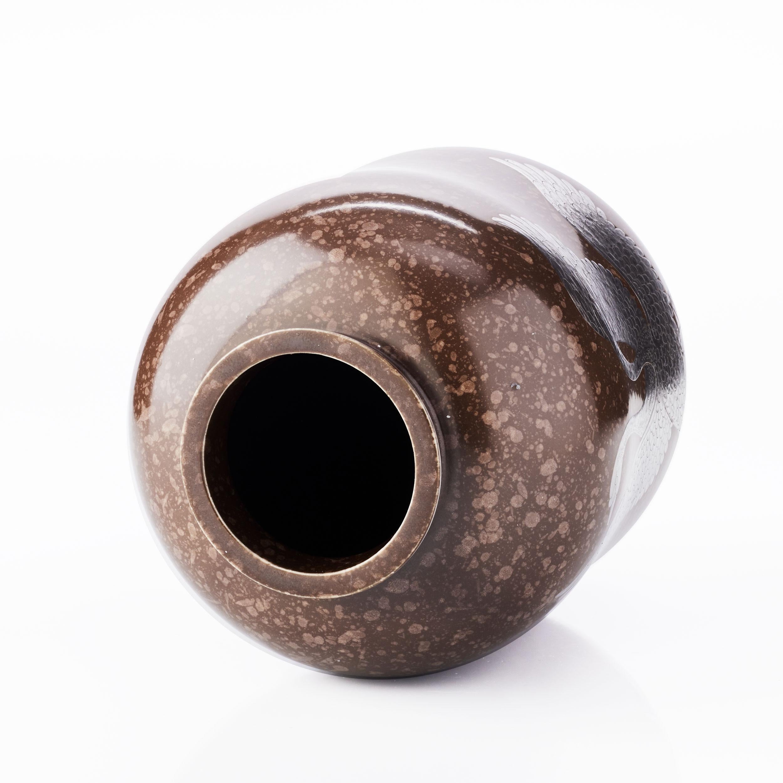 Mid-20th Century Brown and Silver 