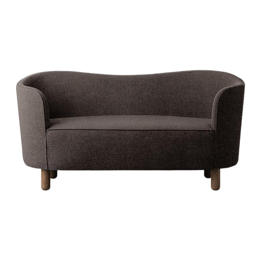 Brown and smoked oak sahco nara mingle sofa by Lassen
Dimensions: W 154 x D 68 x H 74 cm 
Materials: Textile, Oak.

The Mingle sofa was designed in 1935 by architect Flemming Lassen (1902-1984) and was presented at The Copenhagen Cabinetmakers’