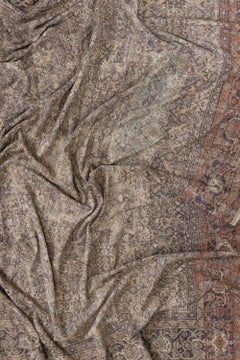 Brown and Tan Antique Persian Rug