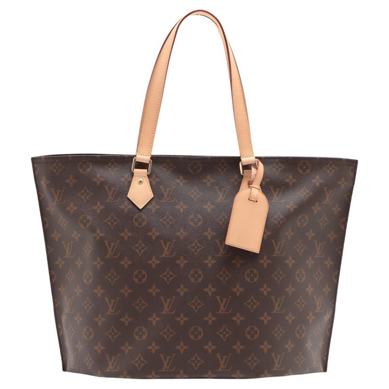 Brown and tan Monogram coated canvas Louis Vuitton All-in PM tote