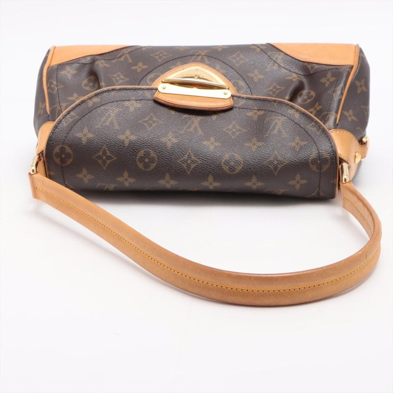 Brown and tan monogram coated canvas Louis Vuitton Beverly MM with  gold-tone at 1stDibs