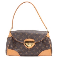Brown and tan monogram coated canvas Louis Vuitton Beverly MM 