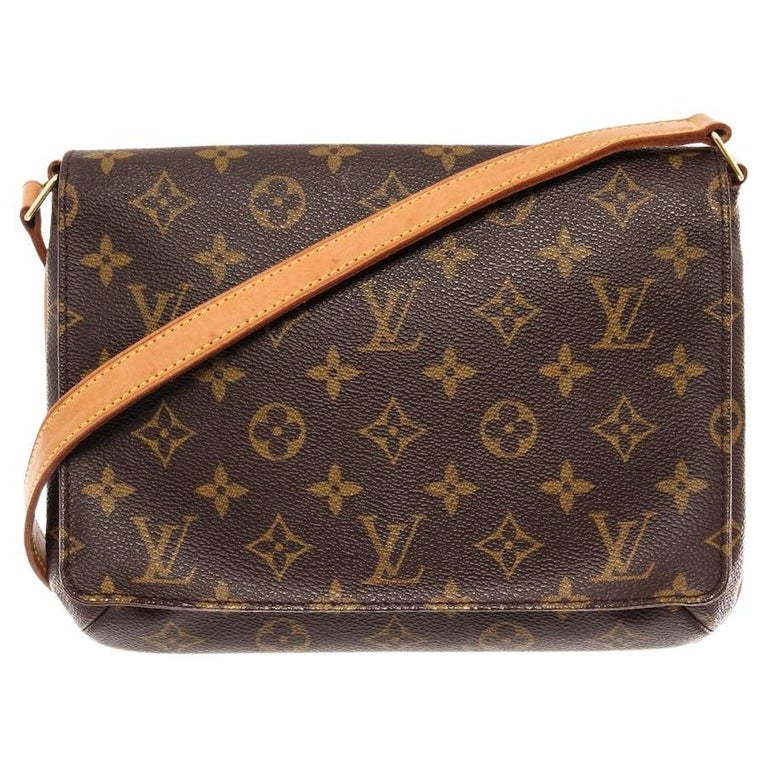Brown and tan monogram coated canvas Louis Vuitton Musette Tango