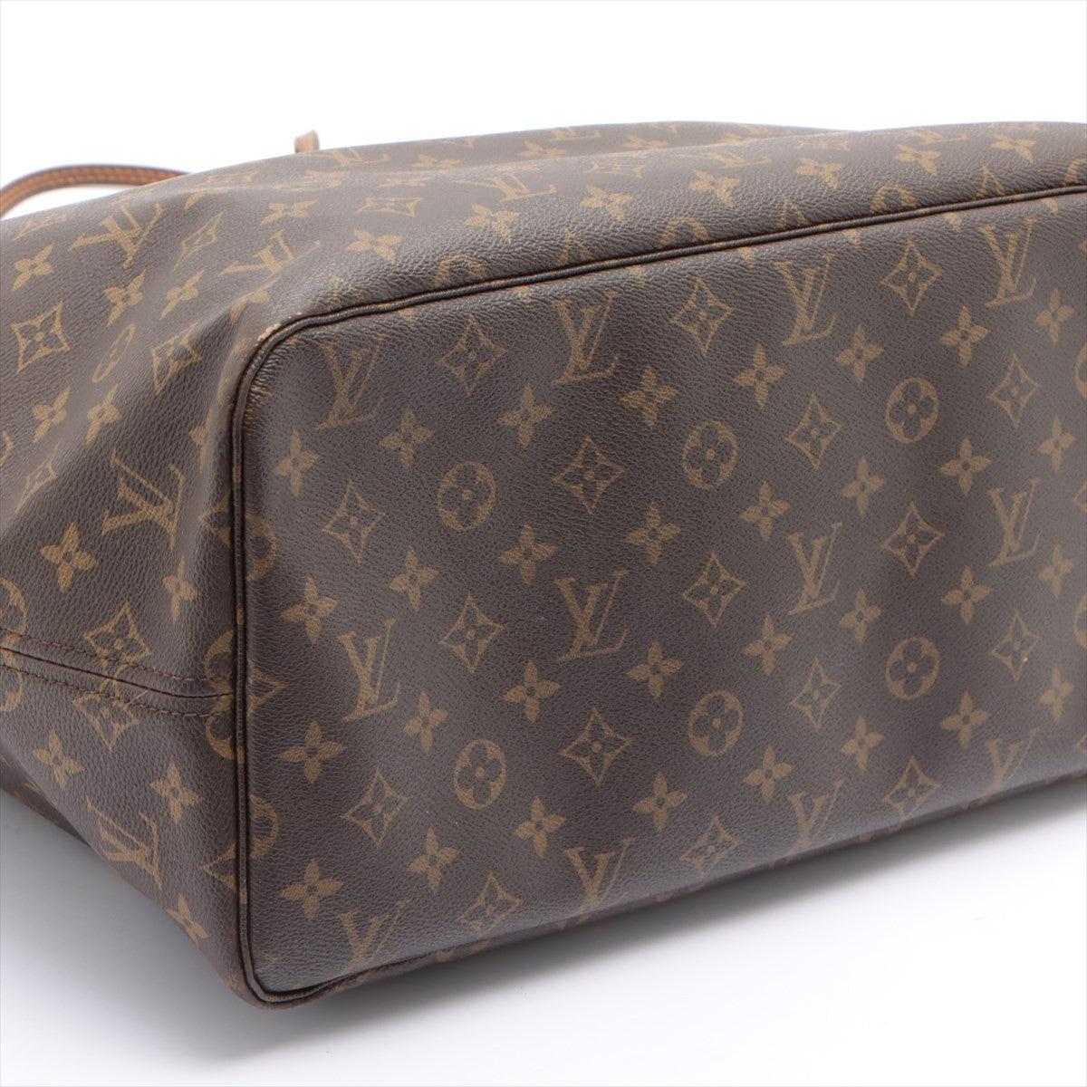 Louis Vuitton Neverfull GM mit goldfarbenem Monogramm aus beschichtetem Segeltuch mit braunem und hellbraunem Motiv im Zustand „Relativ gut“ im Angebot in Irvine, CA