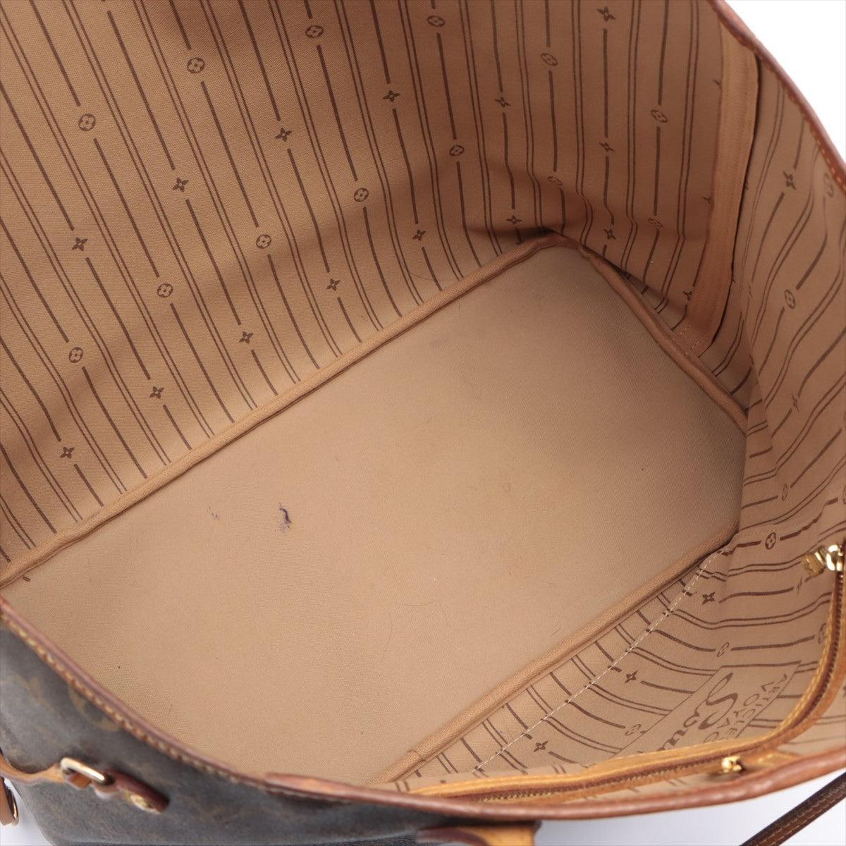 Louis Vuitton Neverfull GM mit goldfarbenem Monogramm aus beschichtetem Segeltuch mit braunem und hellbraunem Motiv im Angebot 2