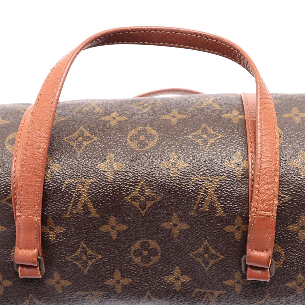 Brown and tan monogram coated canvas Louis Vuitton Papillon 30 cm with gold-tone For Sale 6