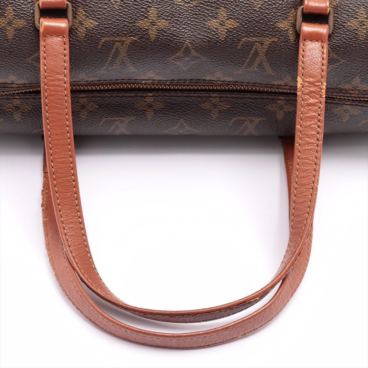 Women's Brown and tan monogram coated canvas Louis Vuitton Papillon 30 cm with gold-tone For Sale