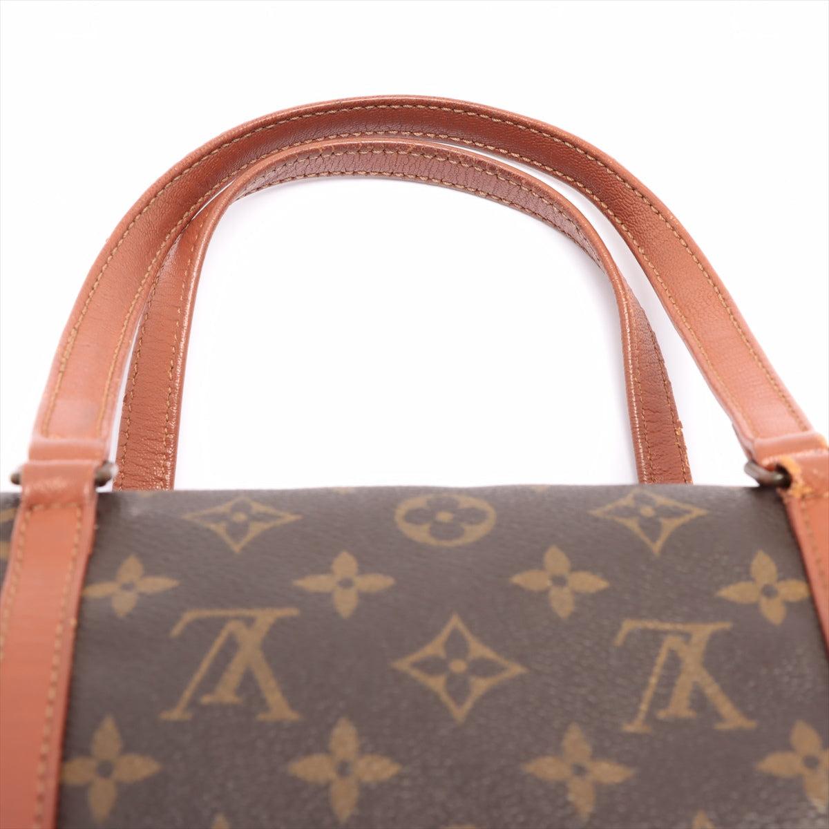 Brown and tan monogram coated canvas Louis Vuitton Papillon 30 cm with gold-tone For Sale 1