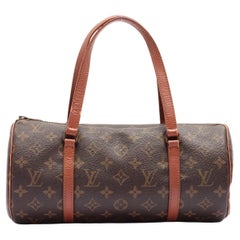 Brown and tan monogram coated canvas Louis Vuitton Papillon 30 cm with gold-tone