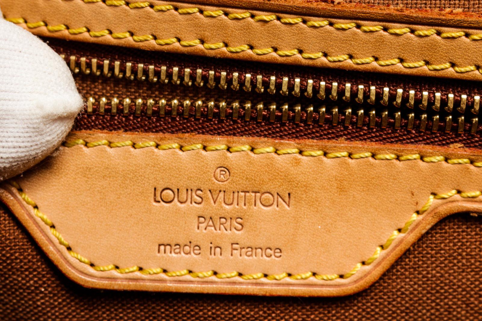Brown and tan monogram coated canvas Louis Vuitton Sologne bag with brass For Sale 1