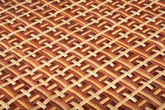 Brown and Tan Rattan Square Side Table