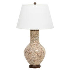 Brown and White Bottle Shaped Lamp