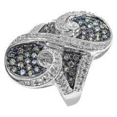 Brown and White Diamond Ladies Ring