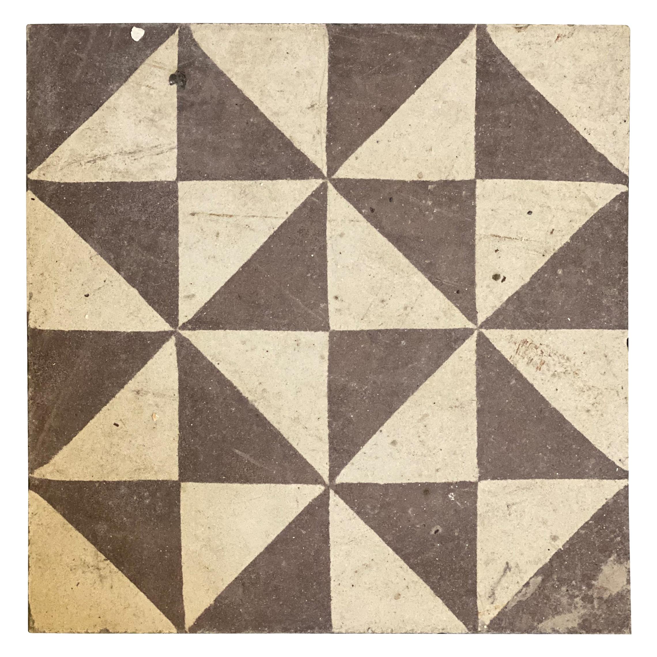 Brown and White Geometric Tiles
