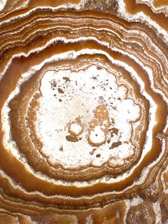 Brown and White Small Rectangular Onyx Tray, Brazil, Contemporary
