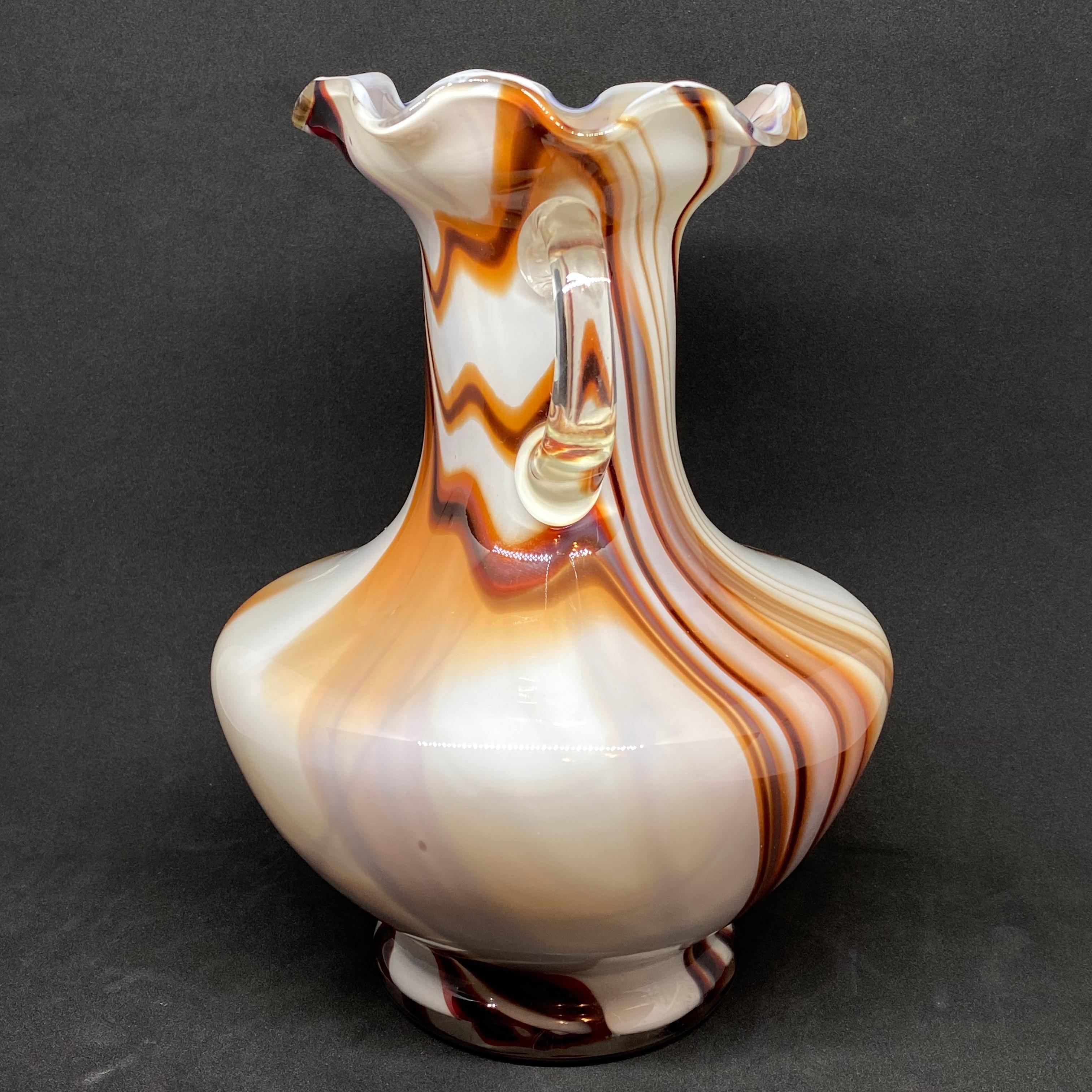 brown and white vase