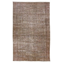 Brown Antique Mahal Handmade Designed Oversized Wool Rug