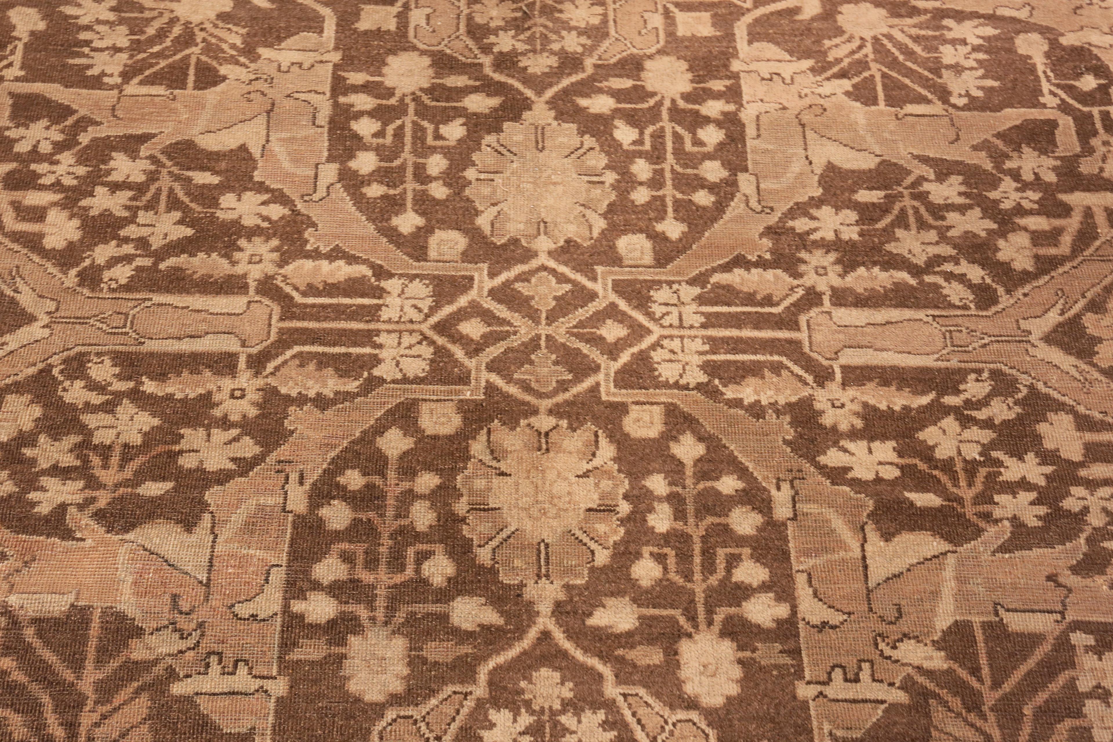 20th Century Antique Persian Sultanabad Area Rug. 12 ft x 14 ft 6 in For Sale