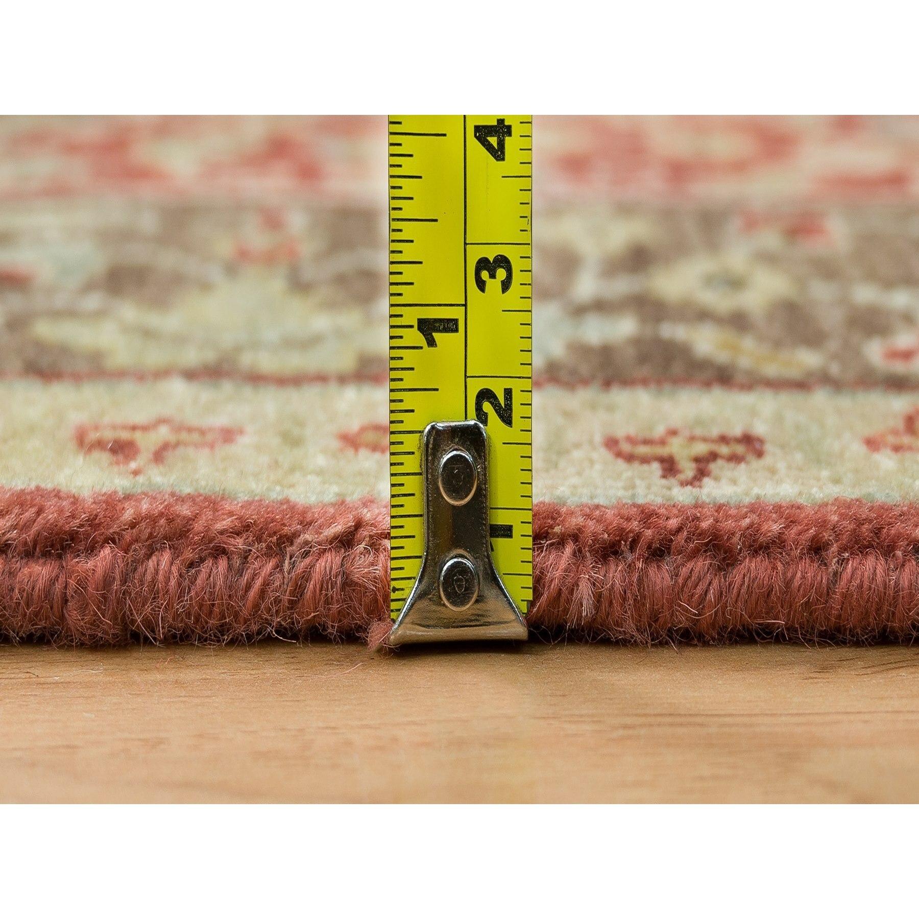 Contemporary Brown Antiqued Haji Jalili Design Hand Knotted Pure Wool Runner Rug 2'7
