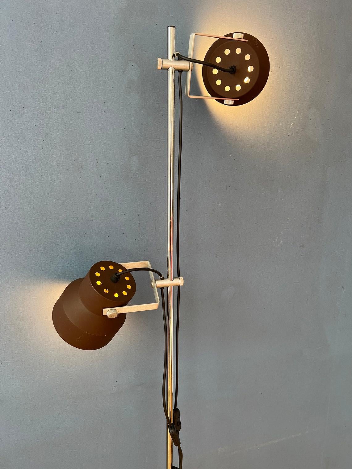 20th Century Brown Anvia Mid Century Space Age Floor Lamp, 1970s For Sale
