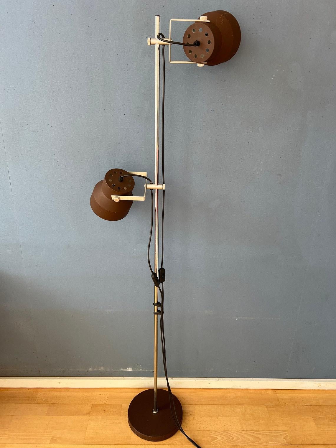 Brown Anvia Mid Century Space Age Floor Lamp, 1970s For Sale 1