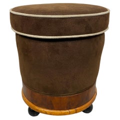 Brown Art Deco Stool