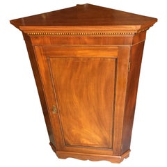 Brown Arts & Crafts Mahogany Corner Cabinet