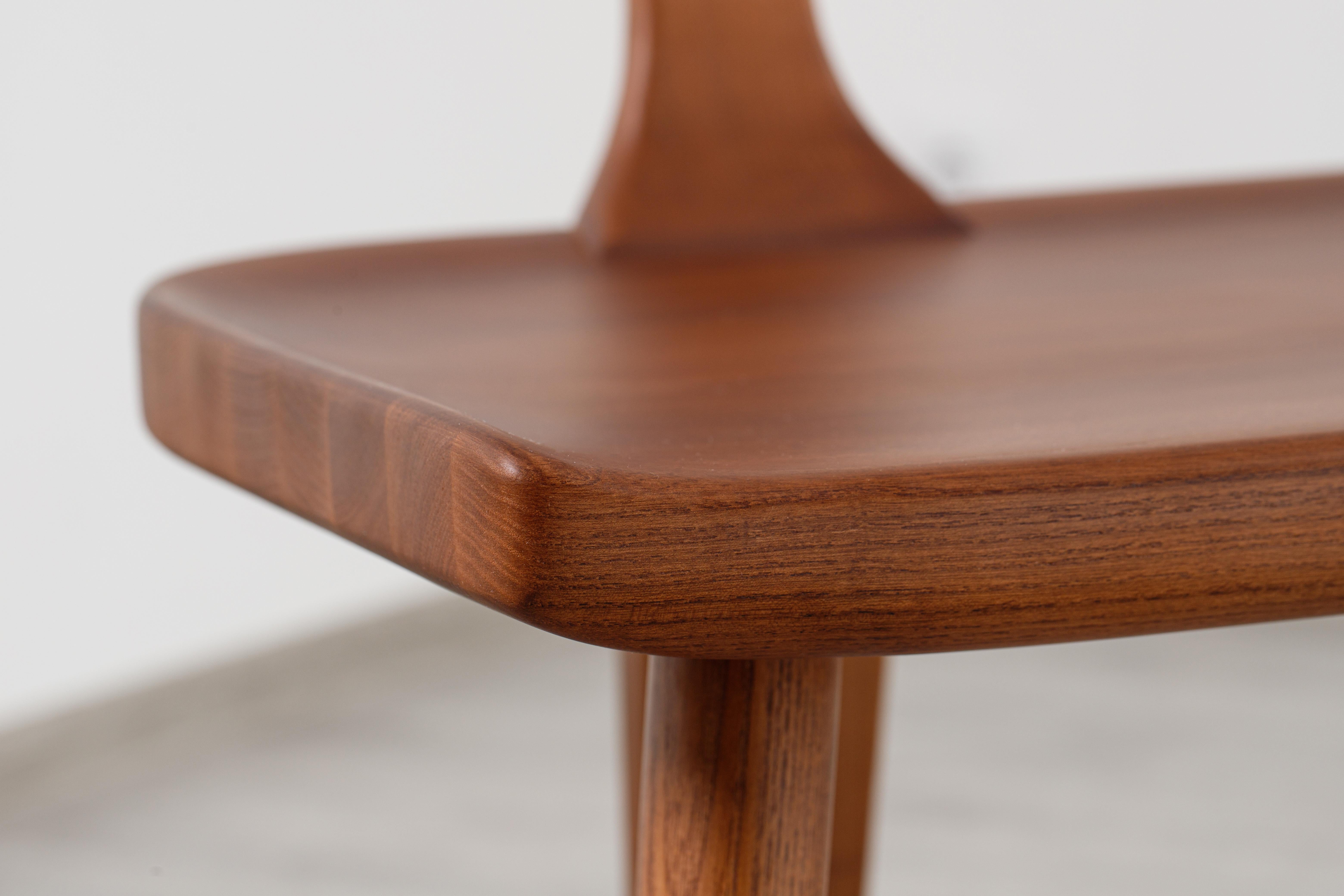 Banco de madera maciza de fresno marrón, Banco de madera para la entrada Moderno en venta