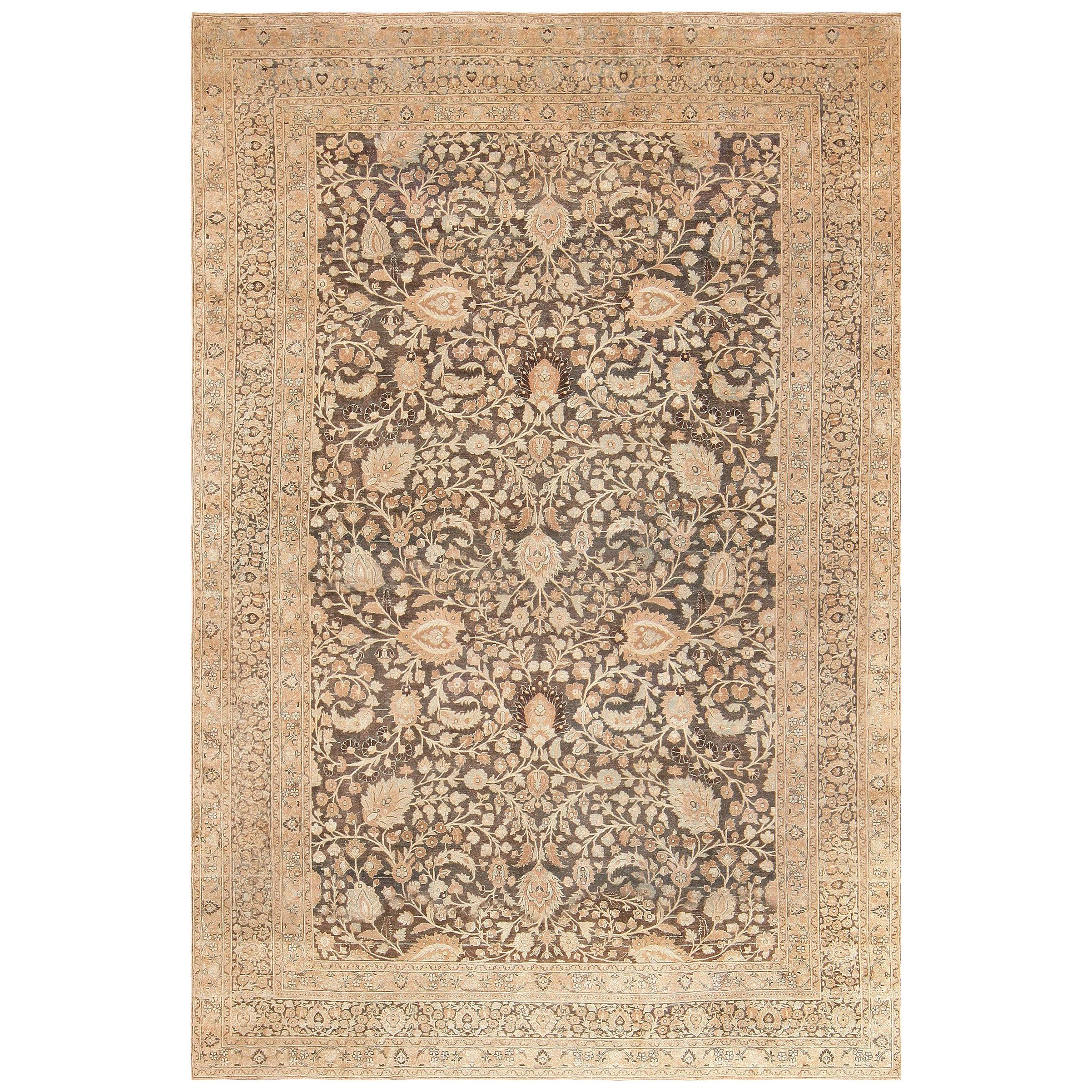 Antique Persian Khorassan Carpet. Size: 12 ft x 17 ft 6 in For Sale