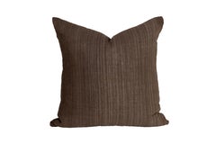 Brown Bark Vintage Hmong Striped Pillow