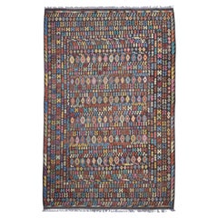 Brown base with multicolored pattern Wool Kilim 10'4''x15'7''