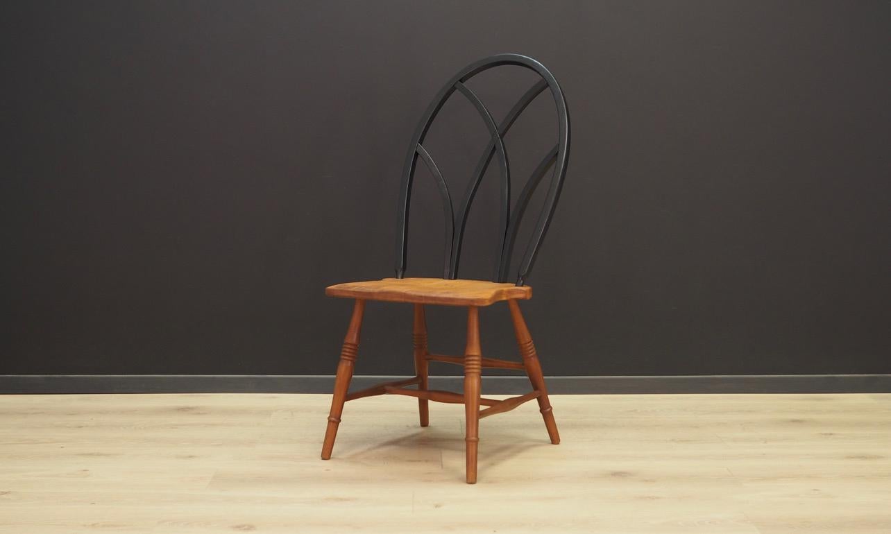 Woodwork Brown Beech Chairs Danish Design Vintage 1950s Retro For Sale