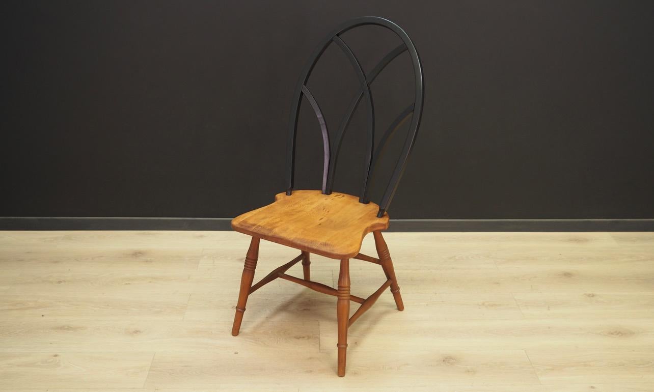 Brown Beech Chairs Danish Design Vintage 1950s Retro In Good Condition For Sale In Szczecin, Zachodniopomorskie