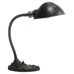 Brown Belgian Gooseneck Desk Light by Erpé, Mid-20th Century