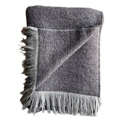 Brown Belgian Linen and Wool Throw