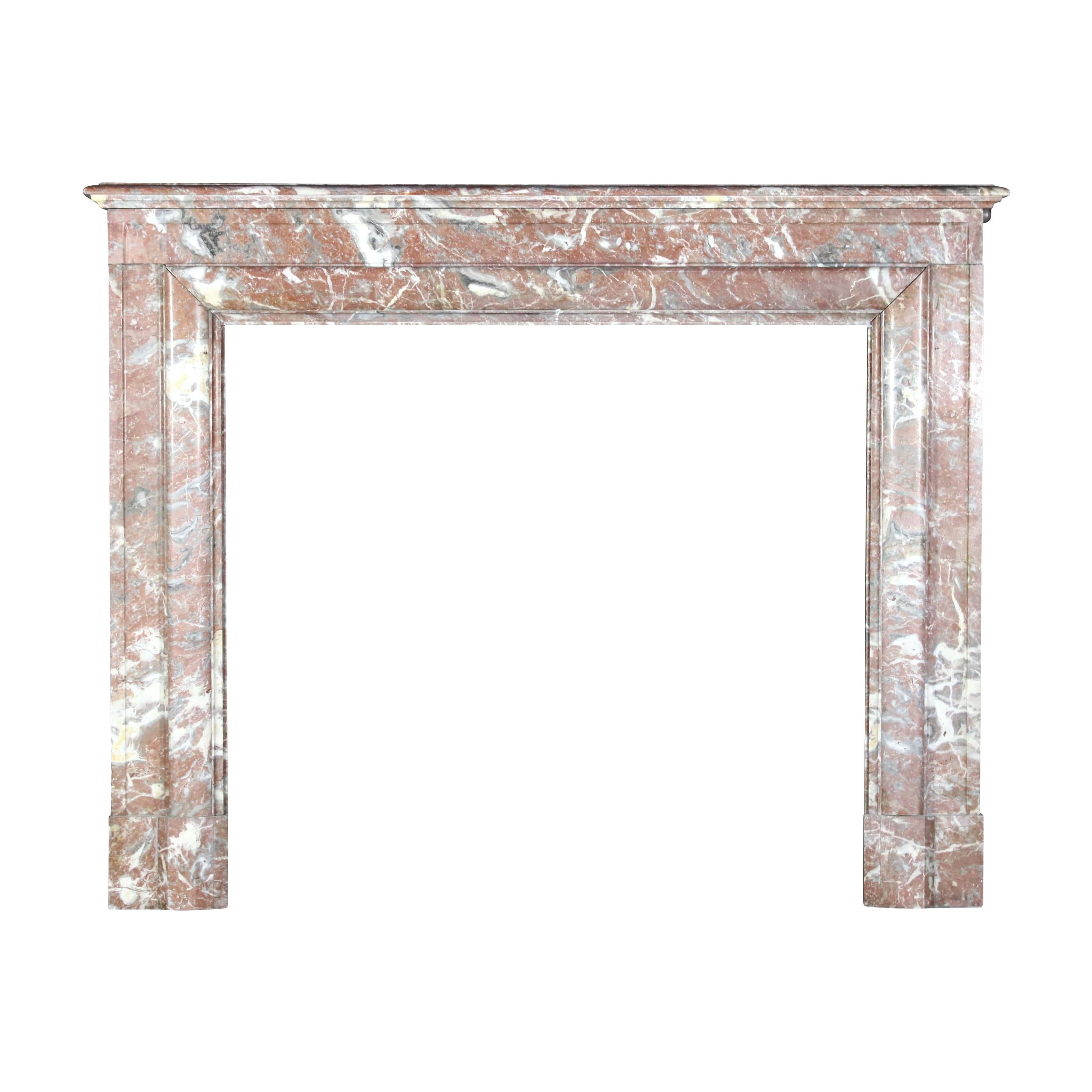 Brown Belgian Marble Timeless Antique Fireplace Surround
