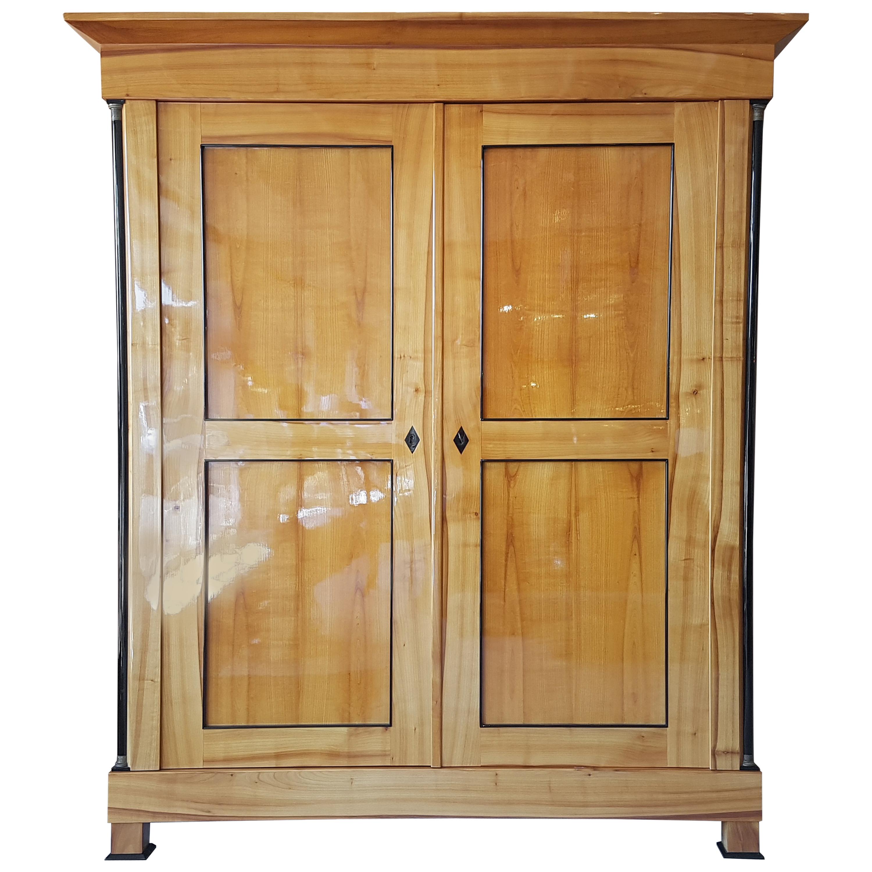 Brown Biedermeier Style Cabinet For Sale