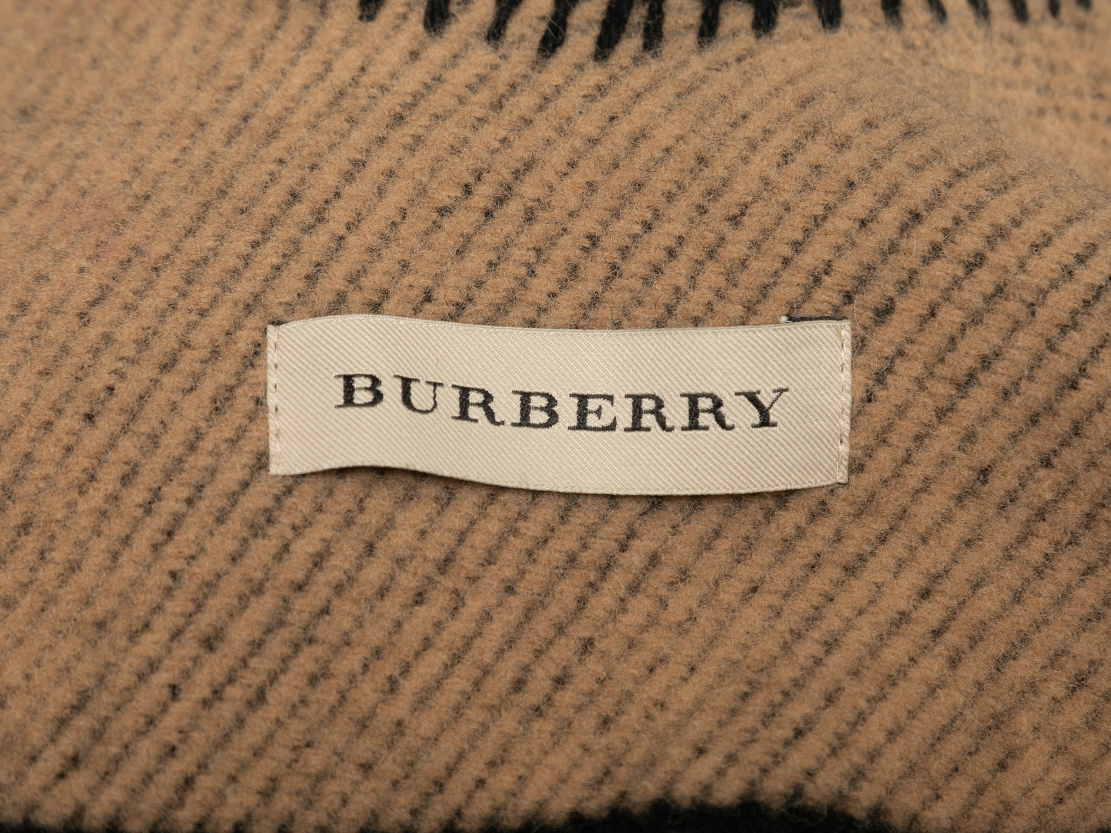 Brown & Black Burberry Knit Cape Size O/S 1