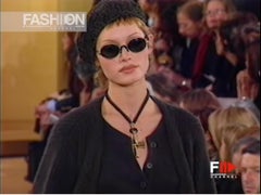 Brown/Black Donna Karan Chenille Beret Hat Fall Winter 1993 Documented