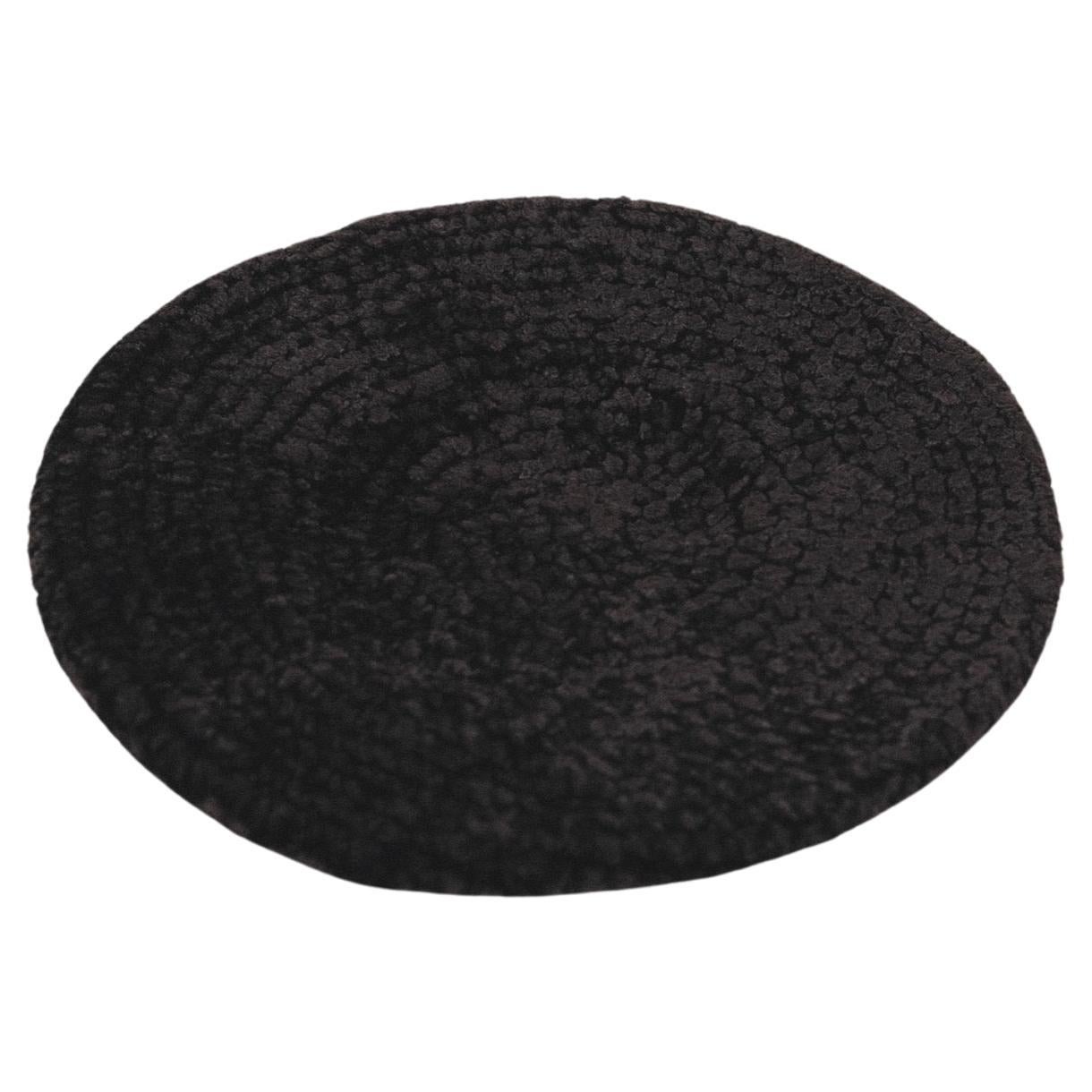 Brown/Black Donna Karan Chenille Beret Hat Fall Winter 1993 Documented  For Sale