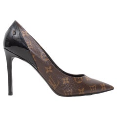 Brown & Black Louis Vuitton Cherie Pointed-Toe Pumps